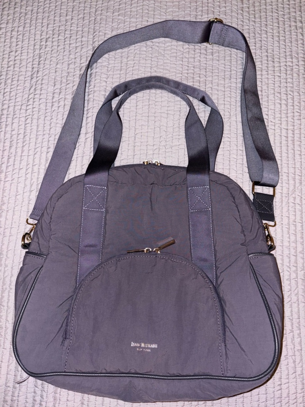 VIRAL ISAAC MIZRAHI NEW YORK BAG LARGE NYLON NEW WITHOUT TAGS COMPARTMENT GALORE